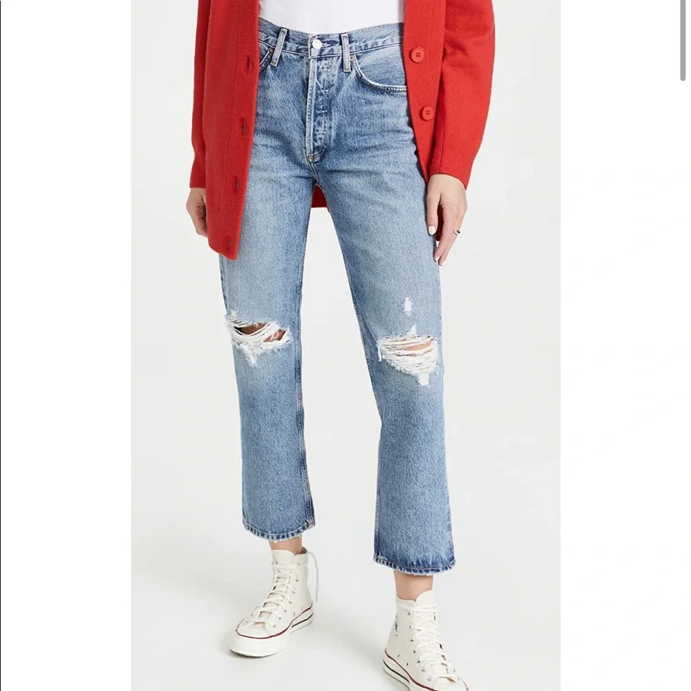 NWT Agolde Lana Crop Mid Rise Vintage Straight Jeans in Cornerstone Size 26 - Picture 3 of 8